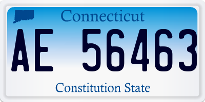 CT license plate AE56463