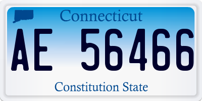 CT license plate AE56466