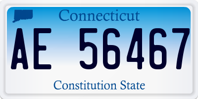 CT license plate AE56467