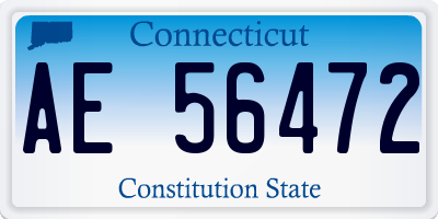 CT license plate AE56472