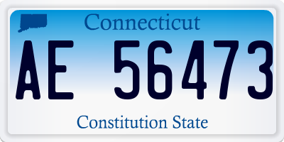 CT license plate AE56473