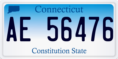 CT license plate AE56476