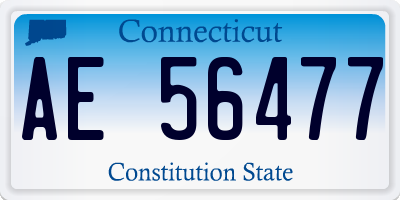 CT license plate AE56477