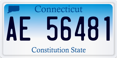 CT license plate AE56481
