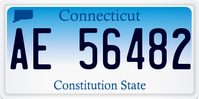 CT license plate AE56482