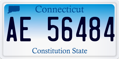 CT license plate AE56484