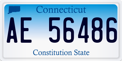 CT license plate AE56486