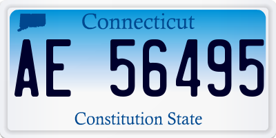 CT license plate AE56495