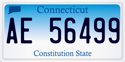 CT license plate AE56499