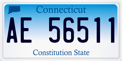 CT license plate AE56511