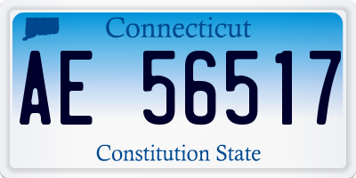 CT license plate AE56517