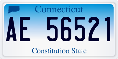 CT license plate AE56521