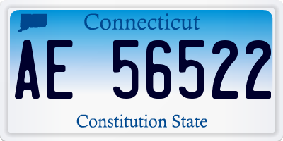 CT license plate AE56522