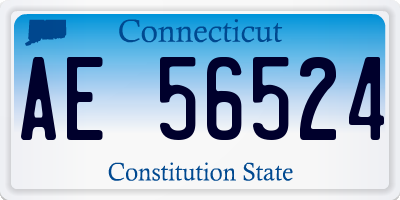 CT license plate AE56524