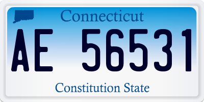 CT license plate AE56531