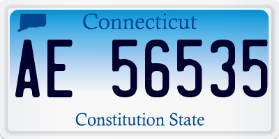 CT license plate AE56535