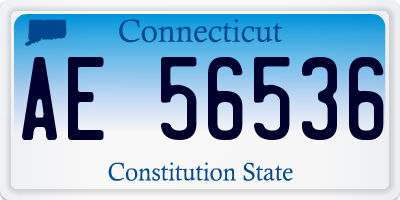 CT license plate AE56536