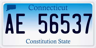 CT license plate AE56537