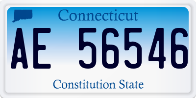 CT license plate AE56546