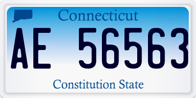 CT license plate AE56563