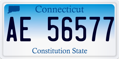 CT license plate AE56577