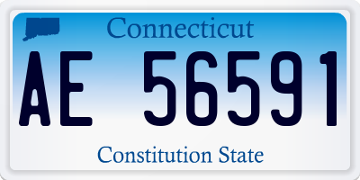 CT license plate AE56591