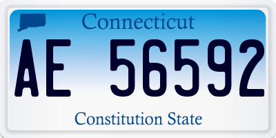 CT license plate AE56592