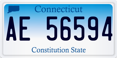 CT license plate AE56594