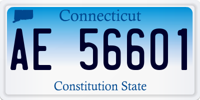 CT license plate AE56601