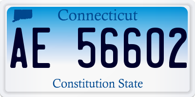 CT license plate AE56602