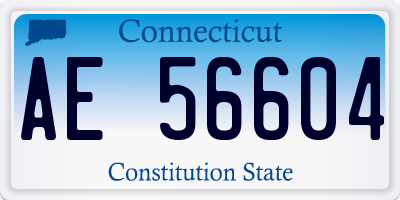 CT license plate AE56604