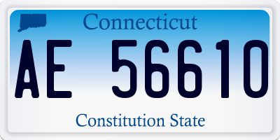 CT license plate AE56610