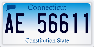 CT license plate AE56611