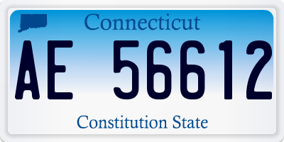 CT license plate AE56612