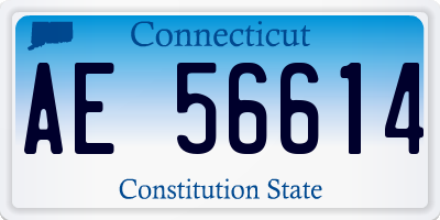 CT license plate AE56614