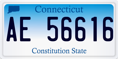 CT license plate AE56616