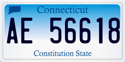 CT license plate AE56618