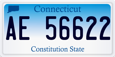 CT license plate AE56622