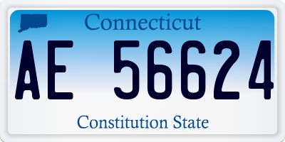 CT license plate AE56624