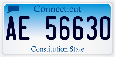 CT license plate AE56630