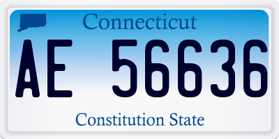 CT license plate AE56636