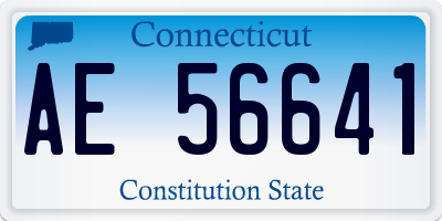 CT license plate AE56641