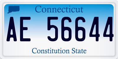 CT license plate AE56644
