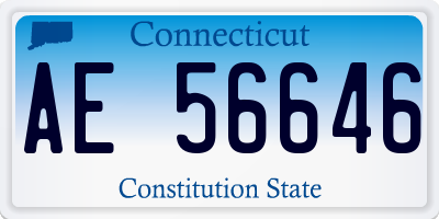 CT license plate AE56646