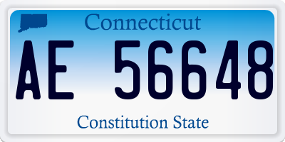 CT license plate AE56648
