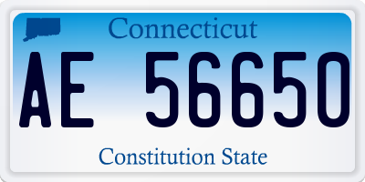 CT license plate AE56650