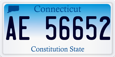 CT license plate AE56652