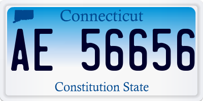 CT license plate AE56656