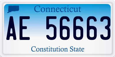 CT license plate AE56663