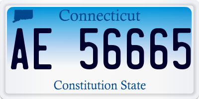 CT license plate AE56665